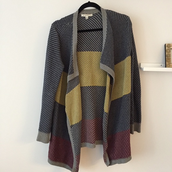 CAbi Sweaters - CAbi Cotton Multicolored Cardigan Sweater Medium